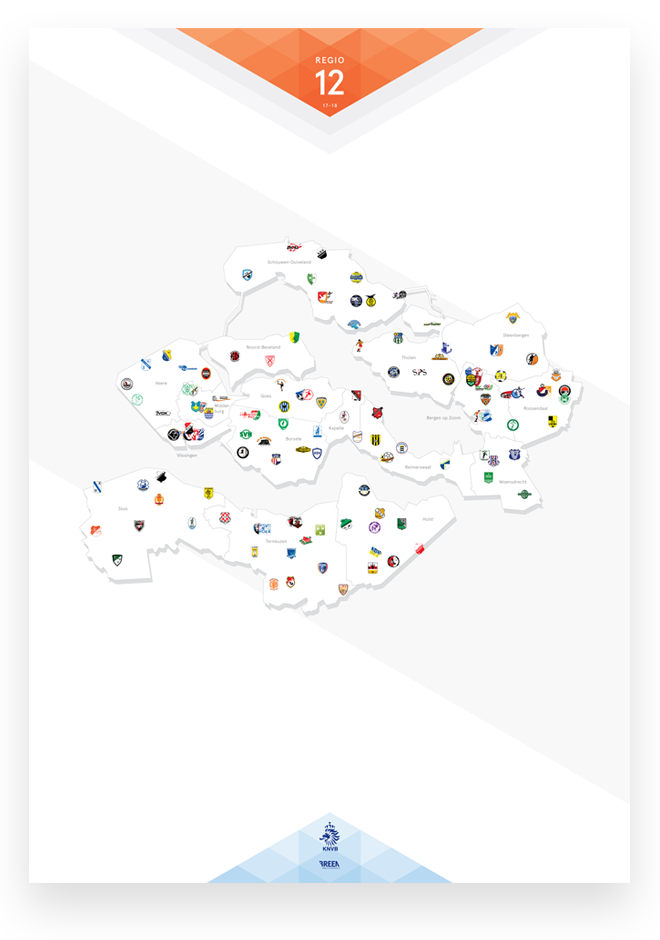 image of poster ft. region 12 with teams from Zeeland for KNVB